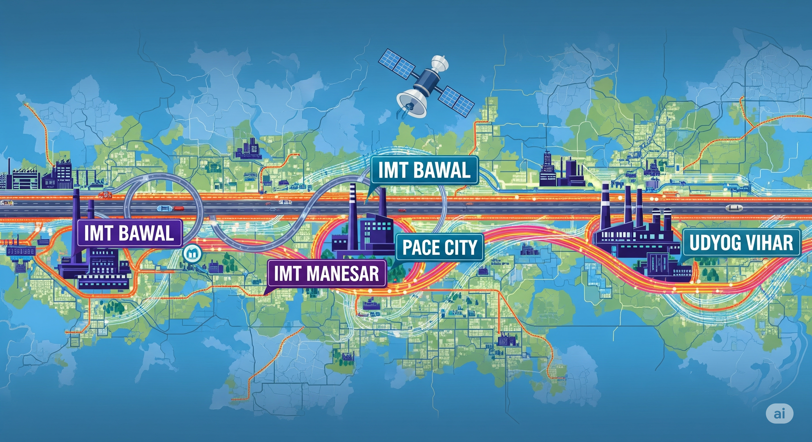 Ground Connectivity and Satellite Vision for Industrial Sites