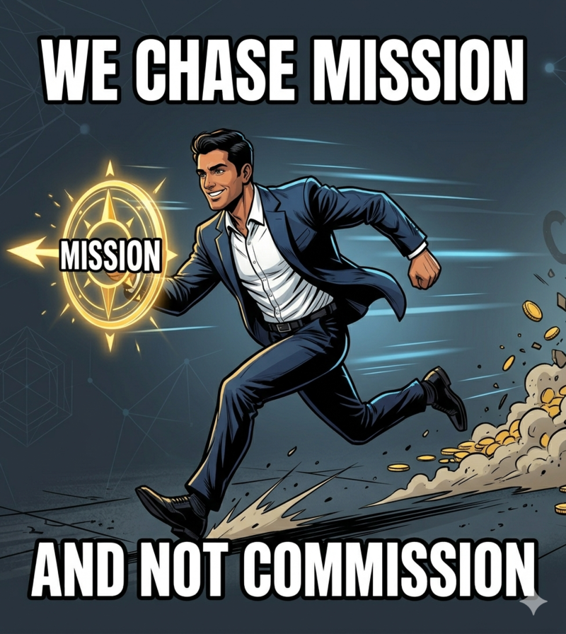 WE CHASE MISSION AND NOT COMMISSION