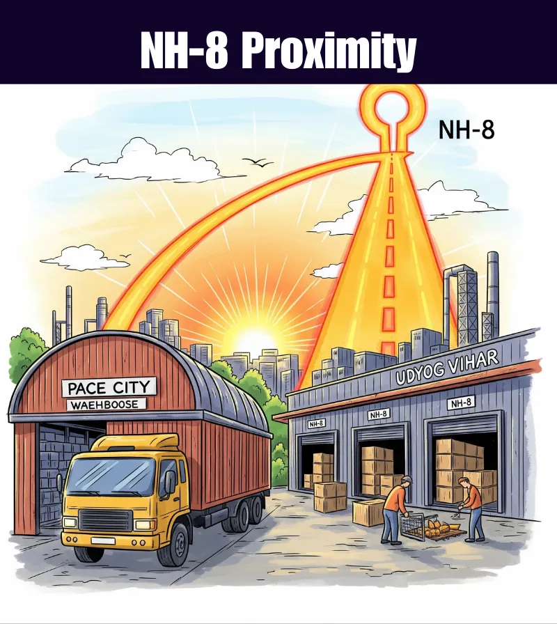 NH-8 Proximity in Pace City
