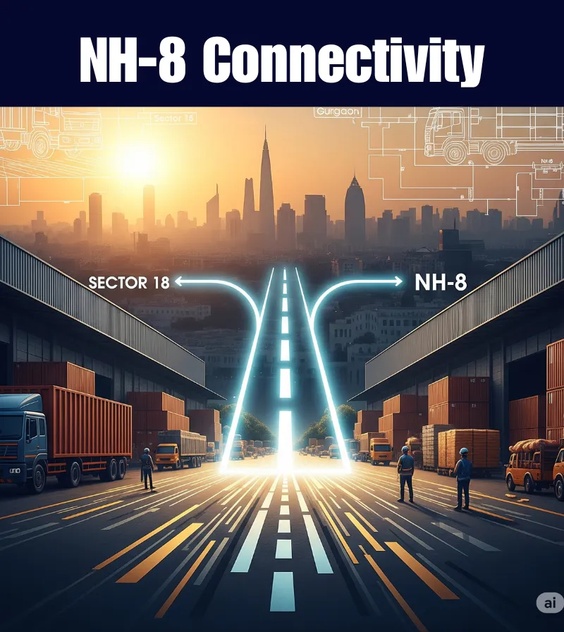 NH-8 Connectivity in Sector18
