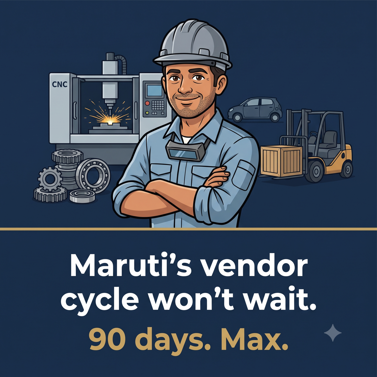 Maruti's vendor cycle won't wait — 90 days maximum