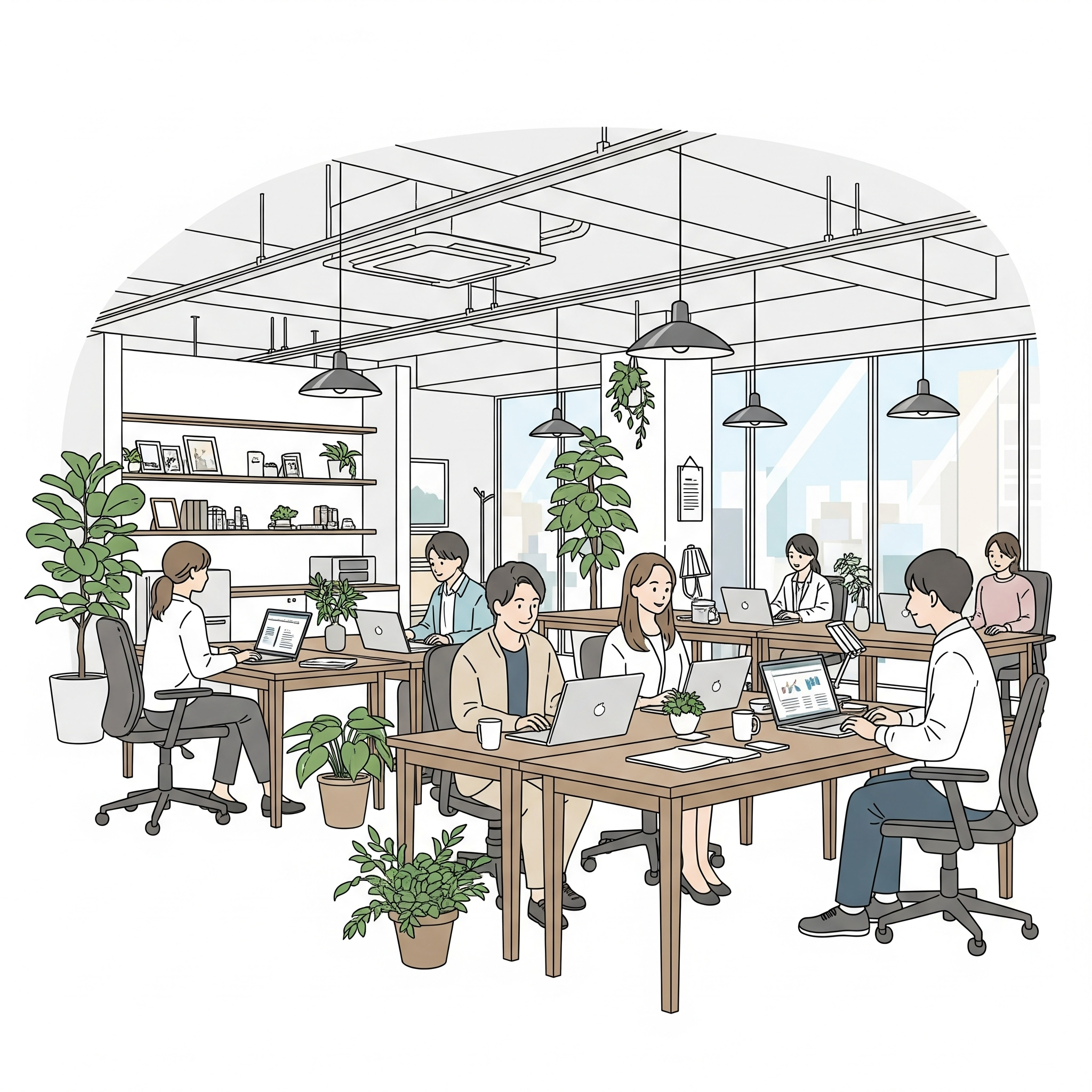 Open-Plan Workspace