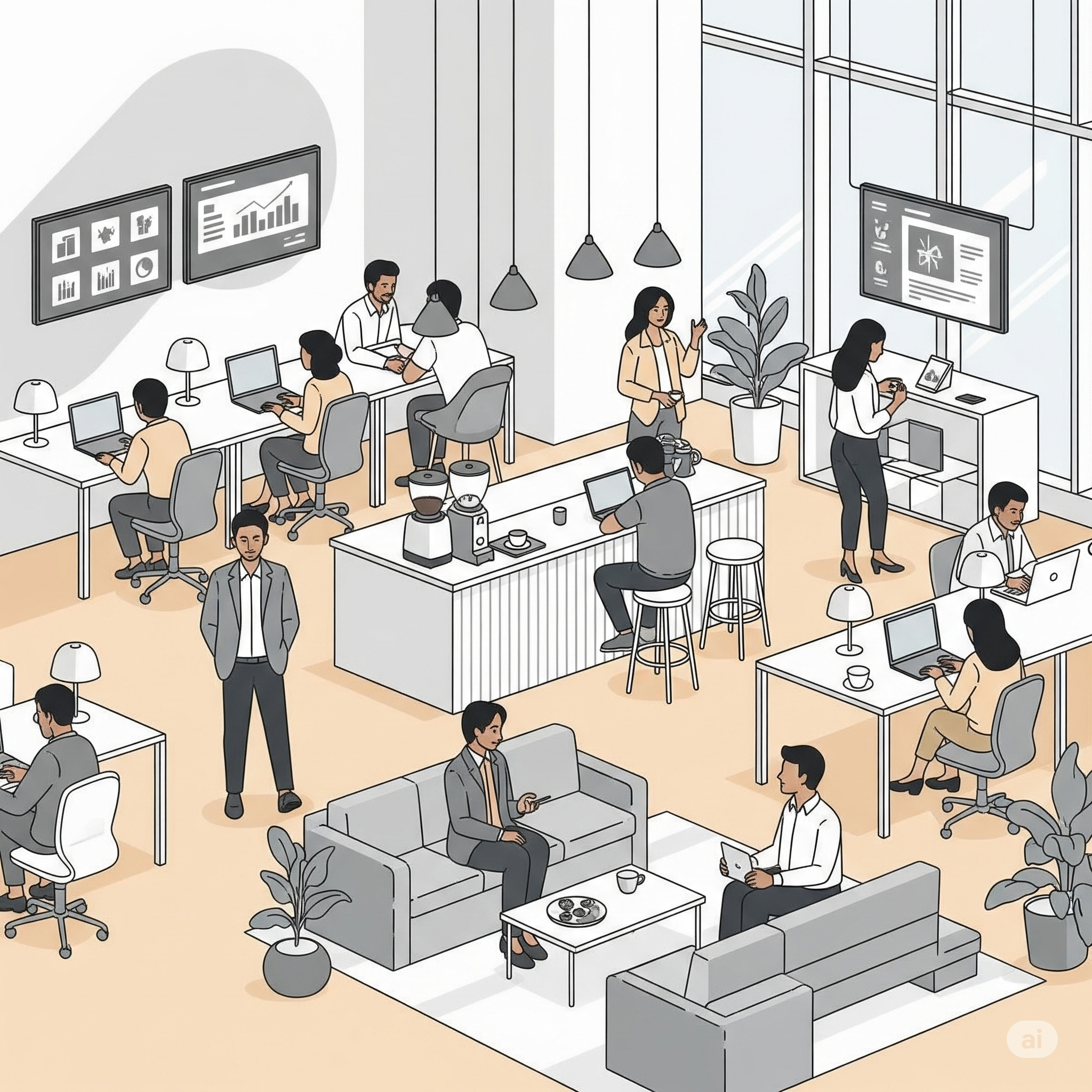 Tech-Enabled Hot Desking