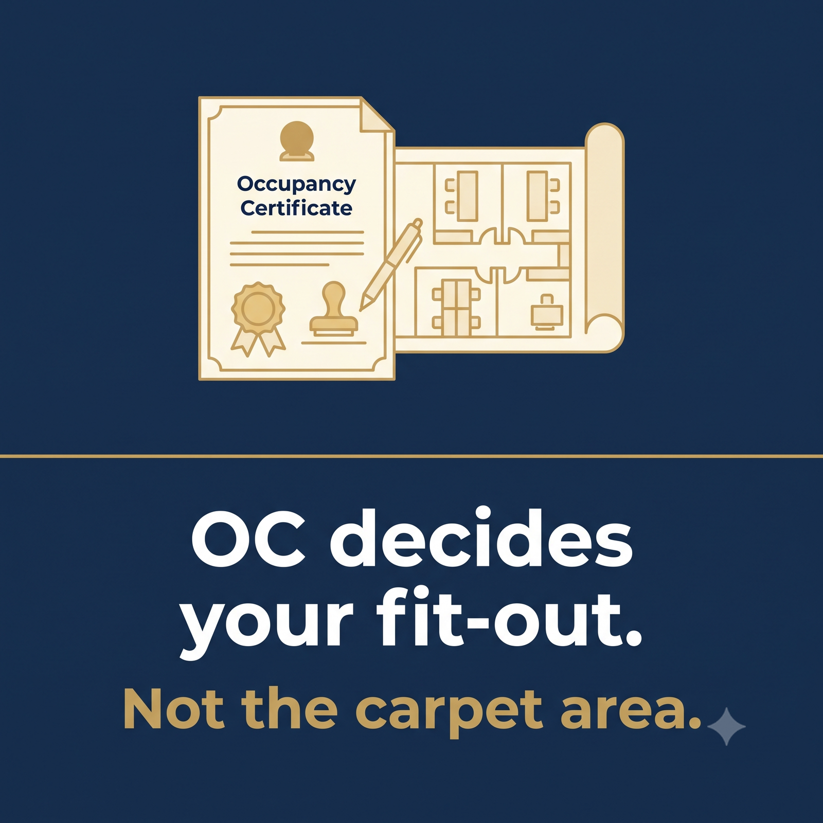 OC decides your fit-out — not the carpet area
