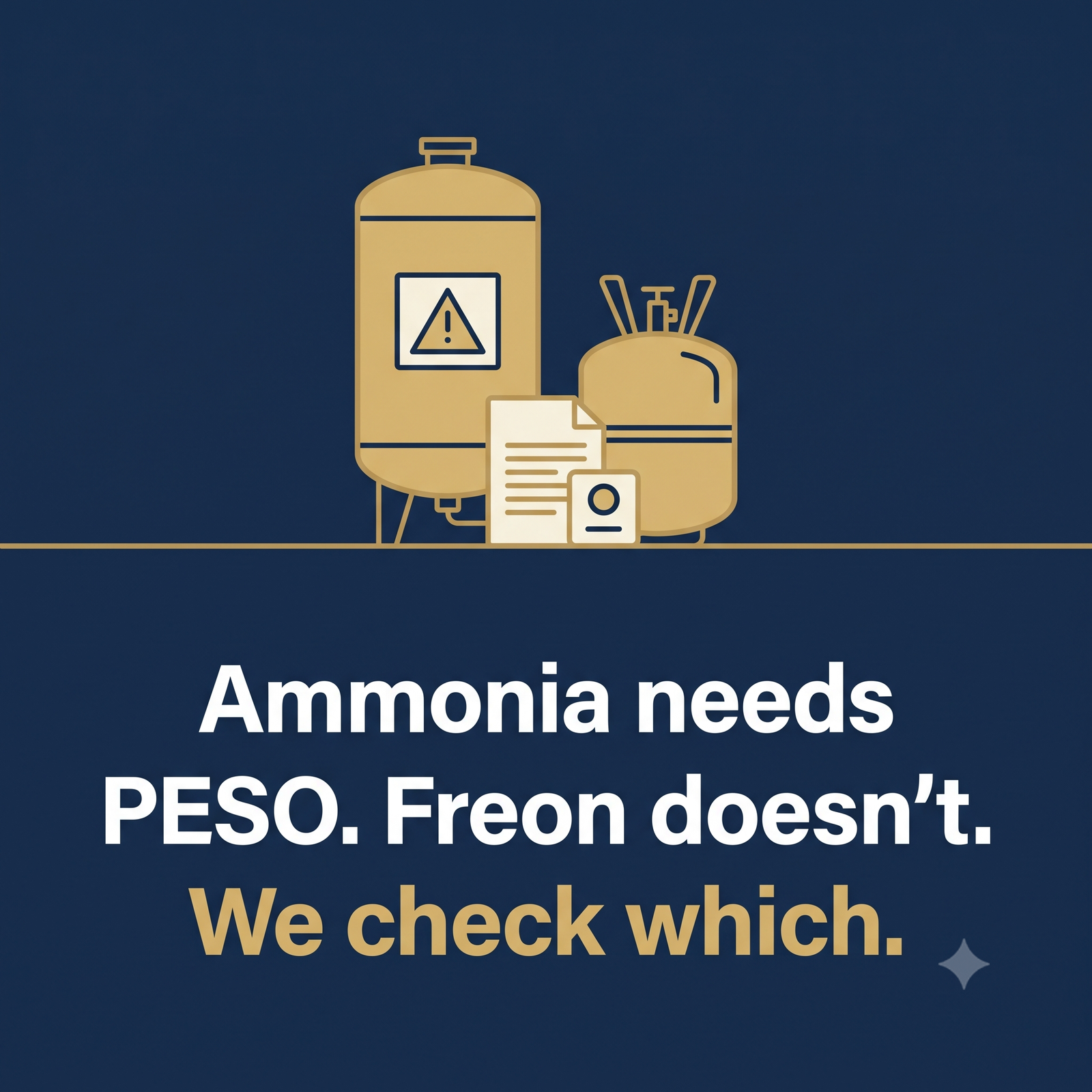 Ammonia needs PESO, Freon doesn't — we check which
