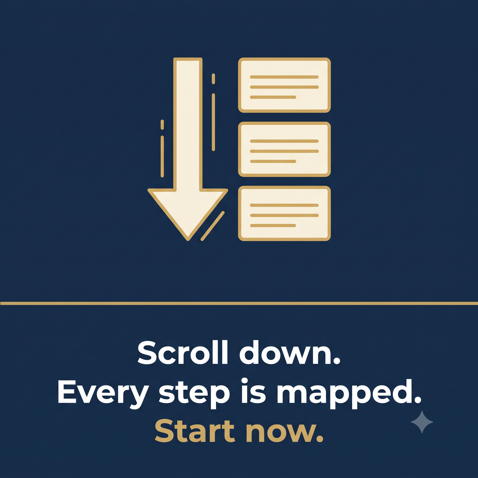 Scroll down — every step is mapped