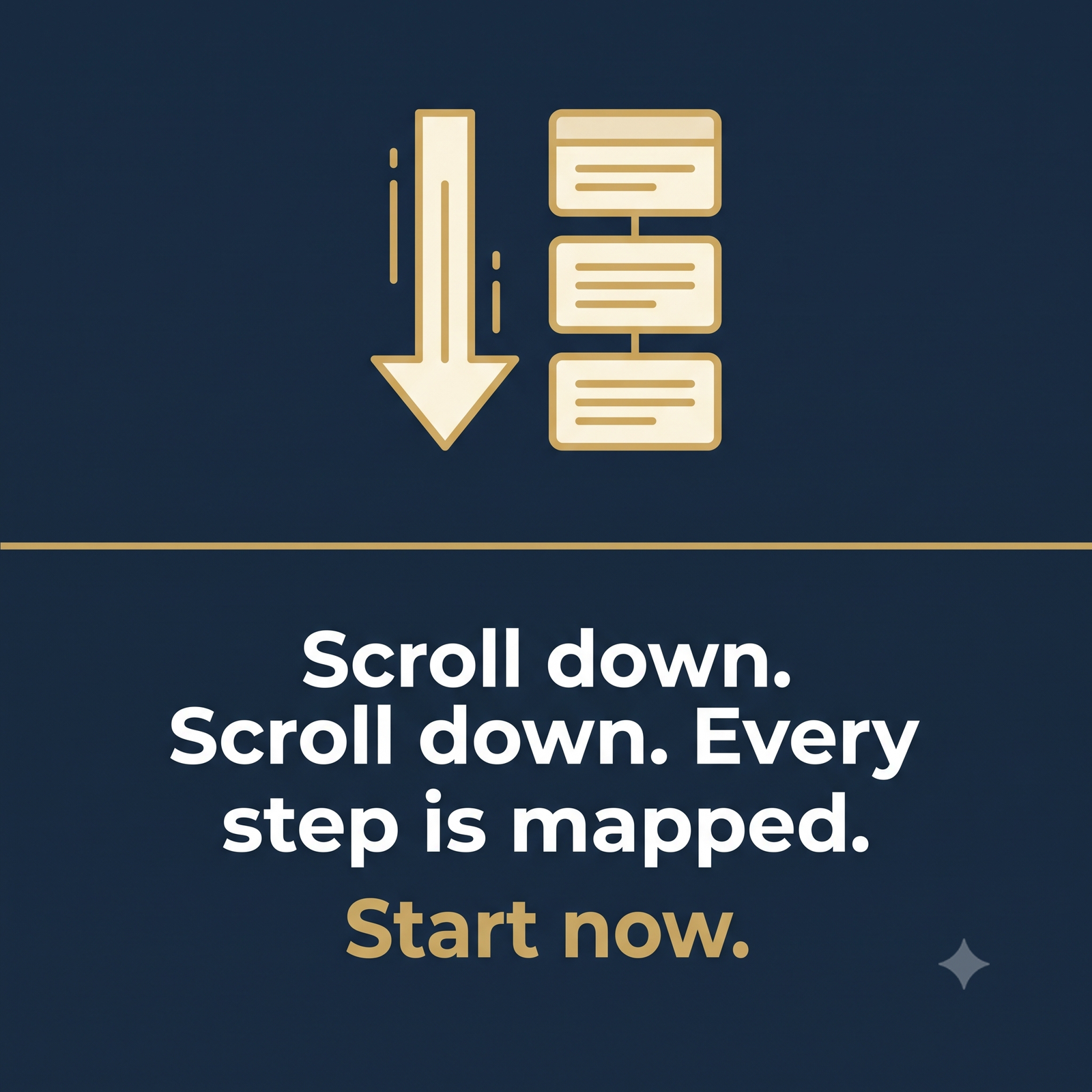 Scroll down — every step is mapped