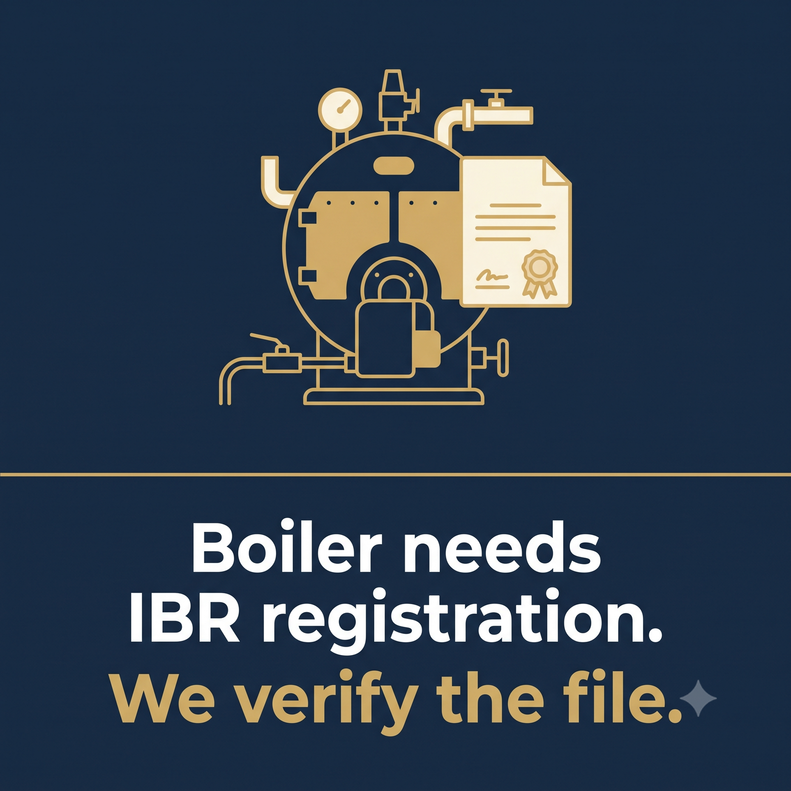 Boiler needs IBR registration — we verify the file