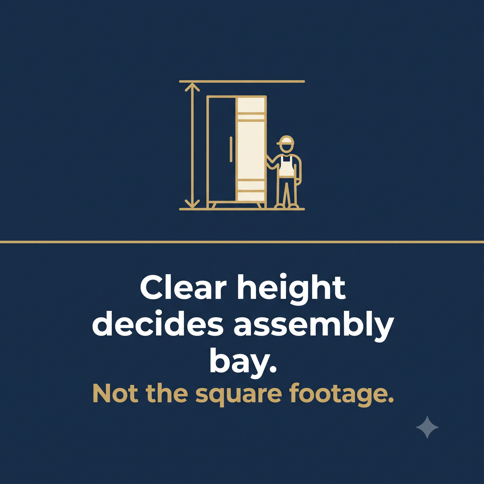 Clear height decides assembly bay — not the square footage