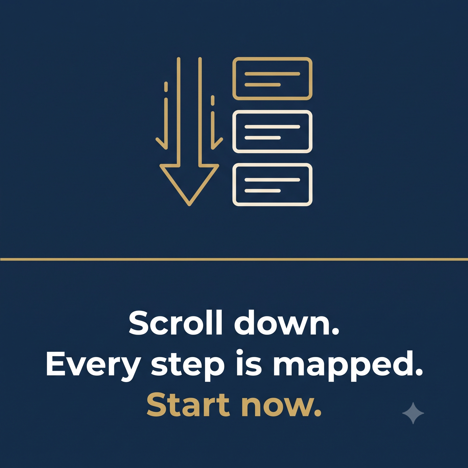 Scroll down — every step is mapped