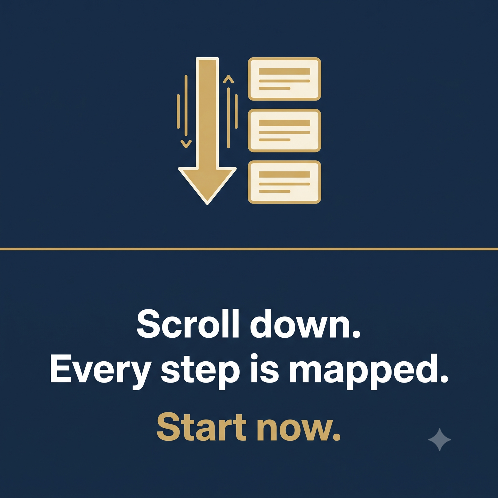 Scroll down — every step is mapped