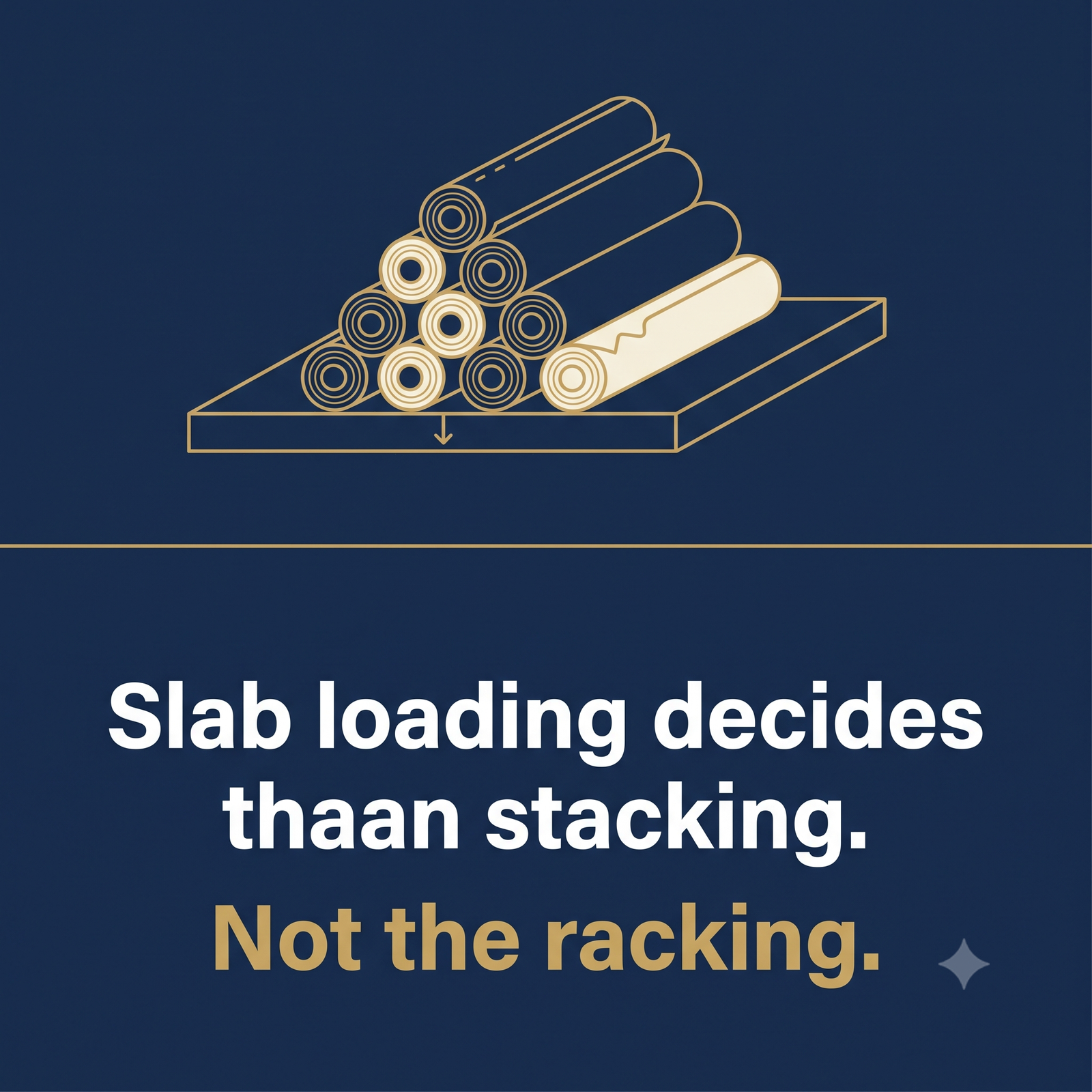 Slab loading decides thaan stacking — not the racking