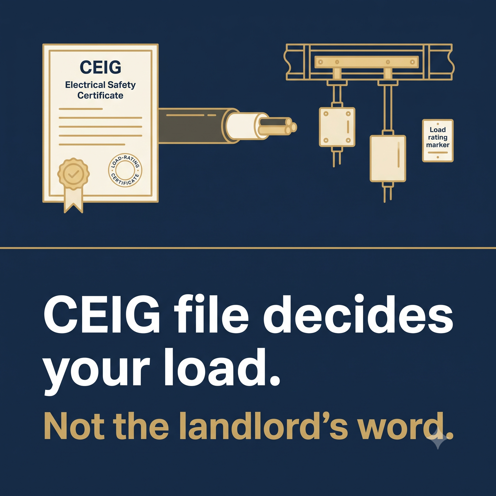 CEIG file decides your load — not the landlord's word