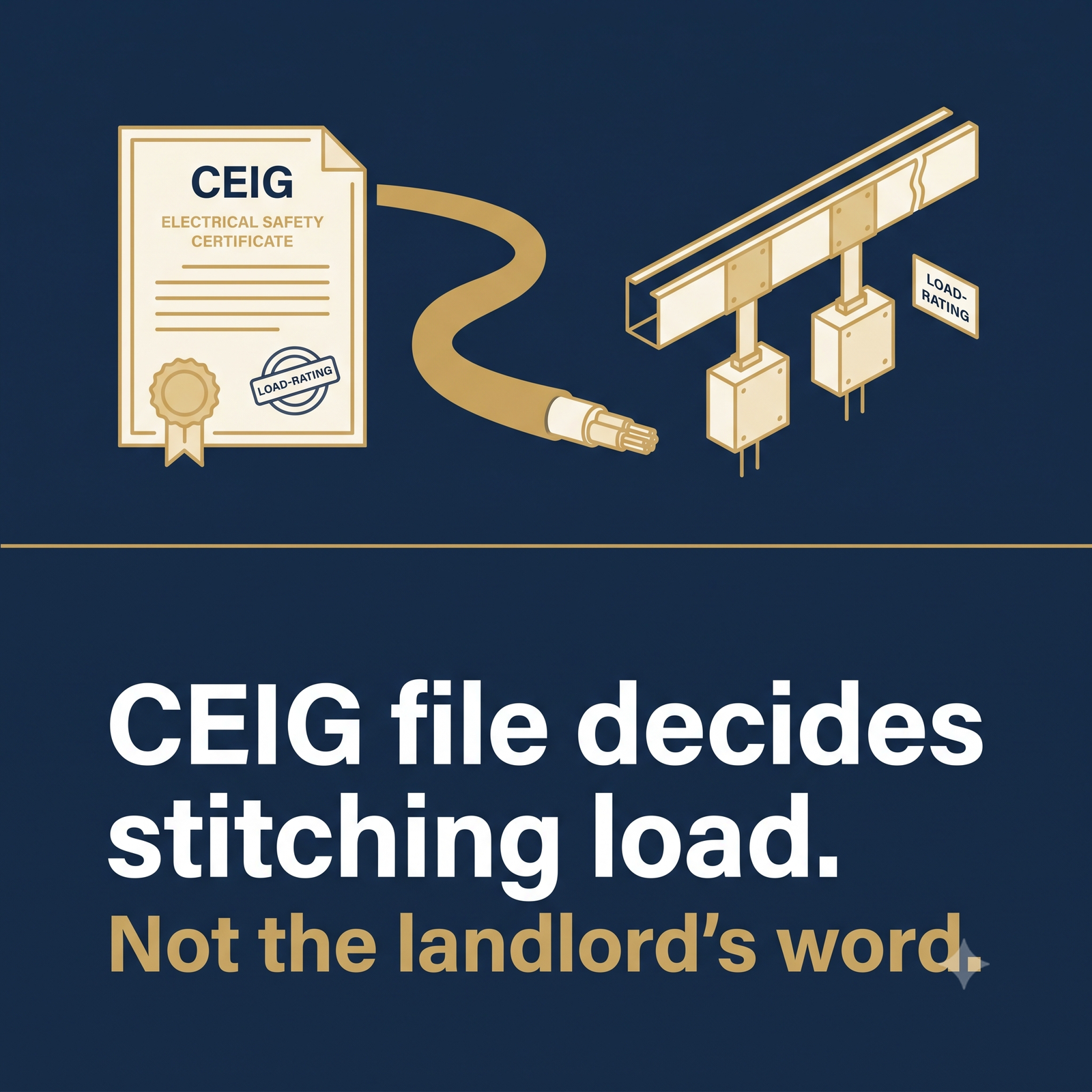 CEIG file decides stitching load — not the landlord's word