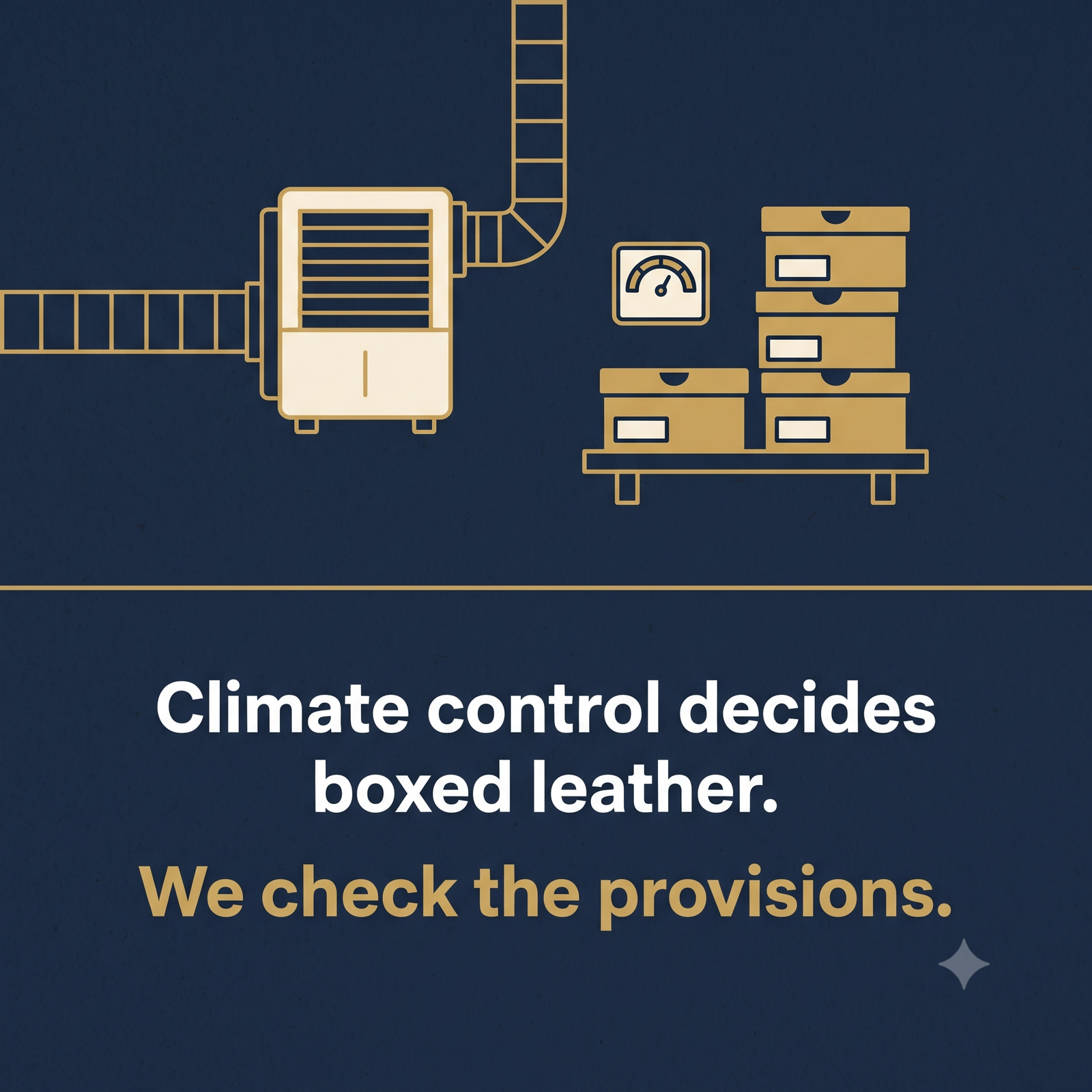Climate control decides boxed leather — we check the provisions