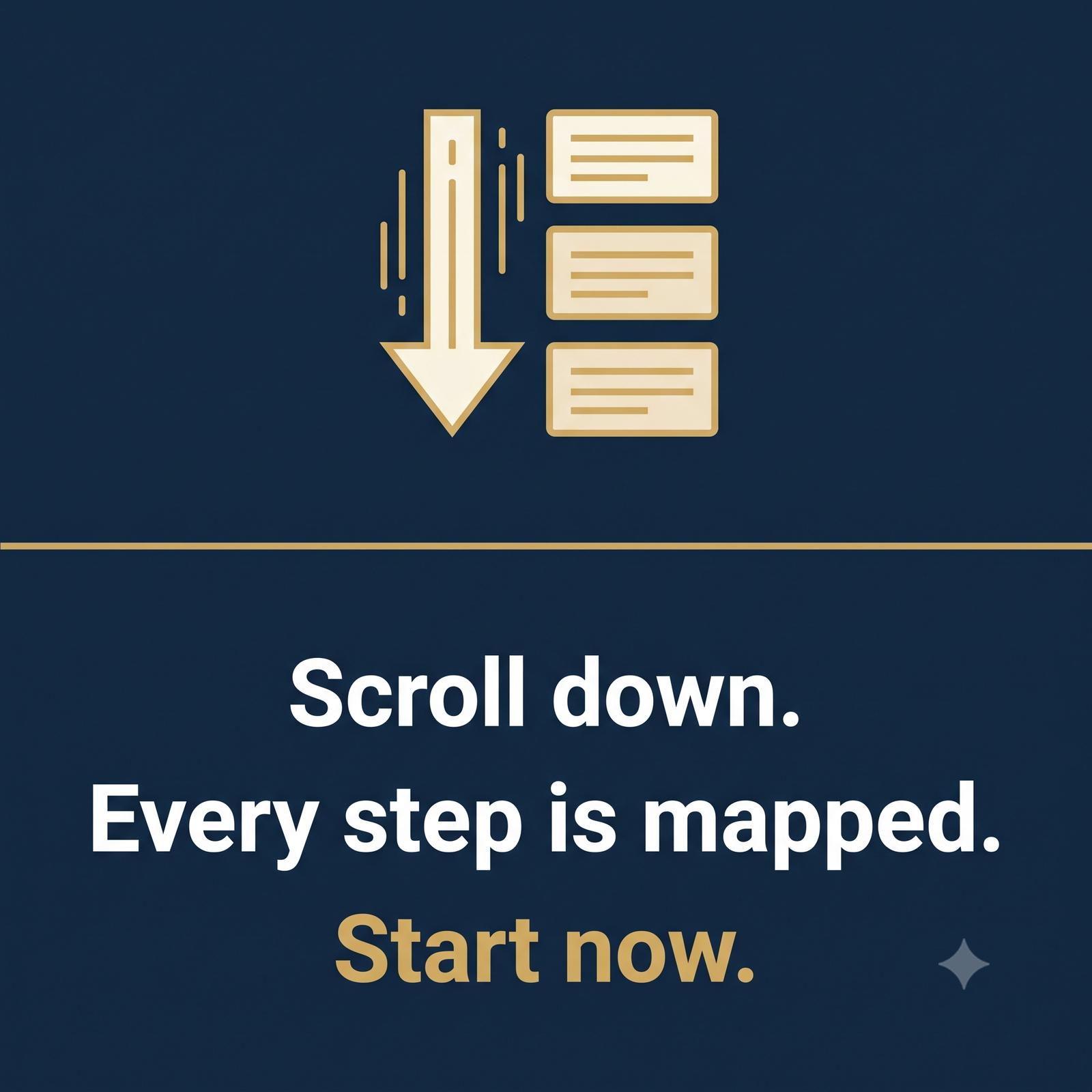 Scroll down — every step is mapped