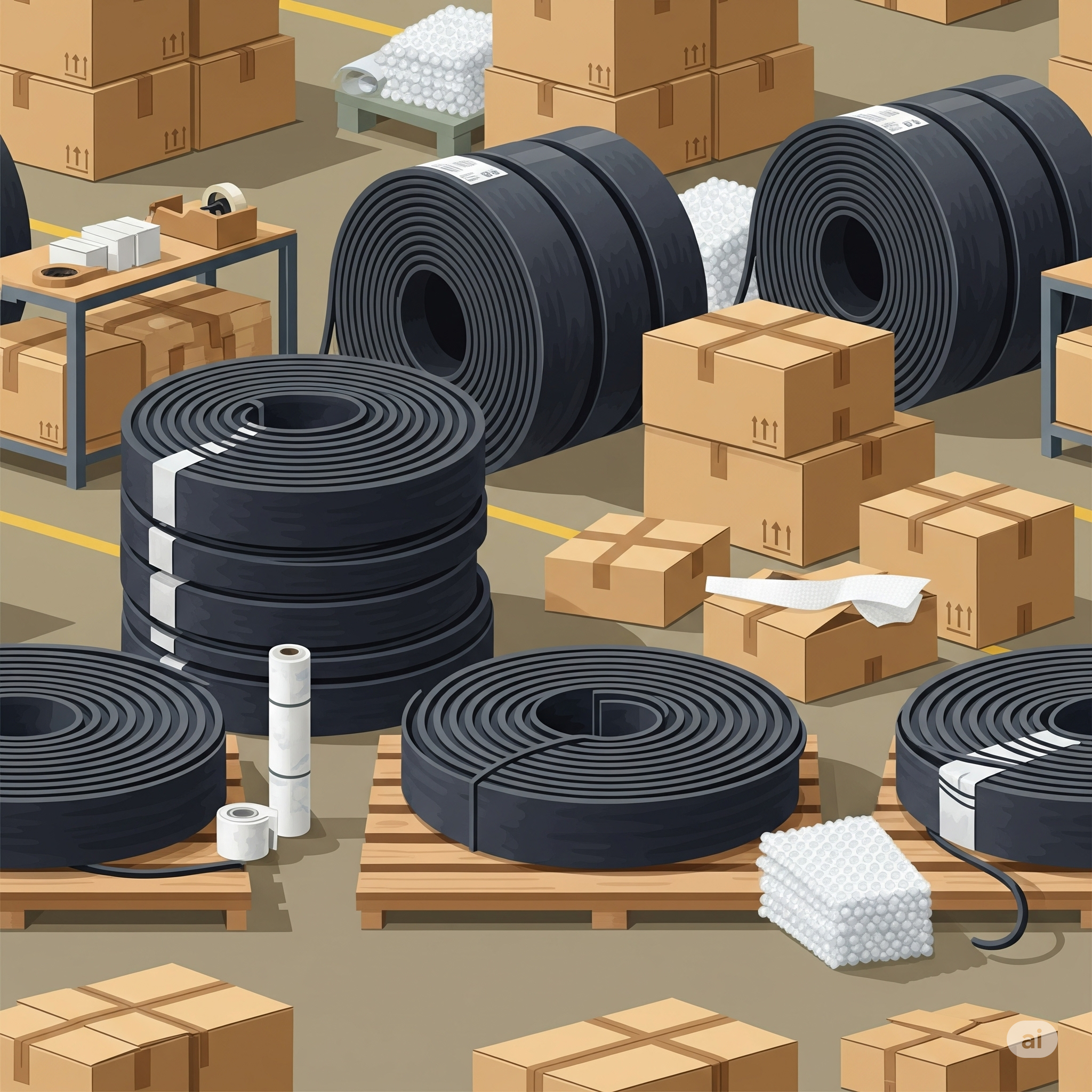Heavy Rubber Roll Staging