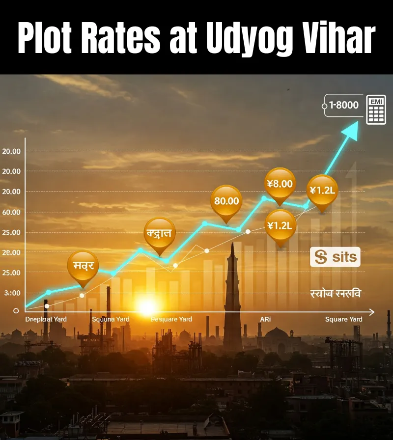PlotRatesatUdyogVihar