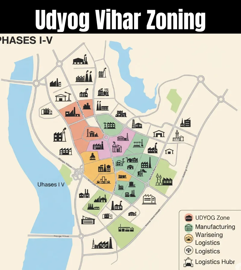 UdyogViharZoning in Udyog Vihar