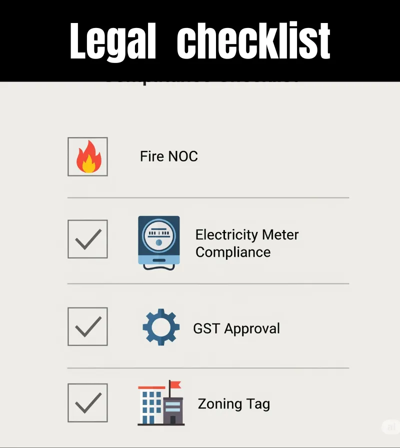 Legal checklist in Udyog Vihar